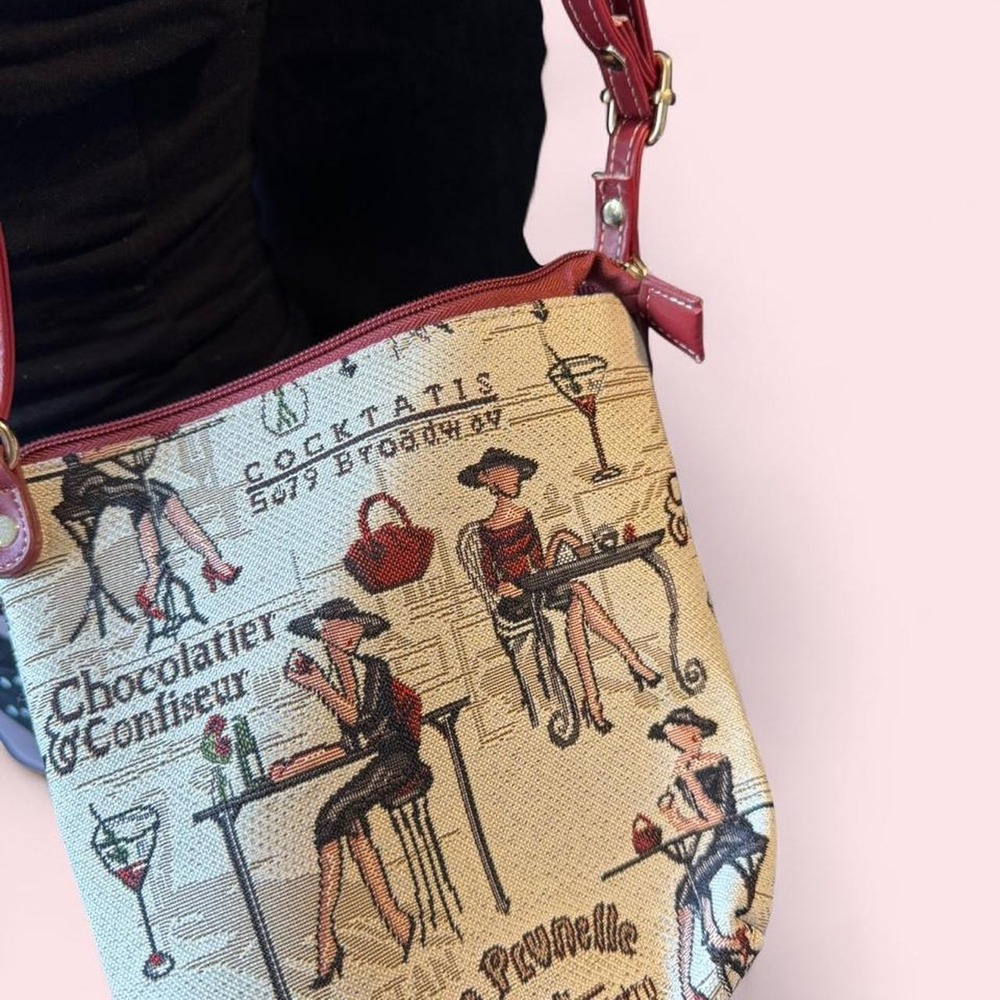Vintage‎ Paris tapestry shoulder bag